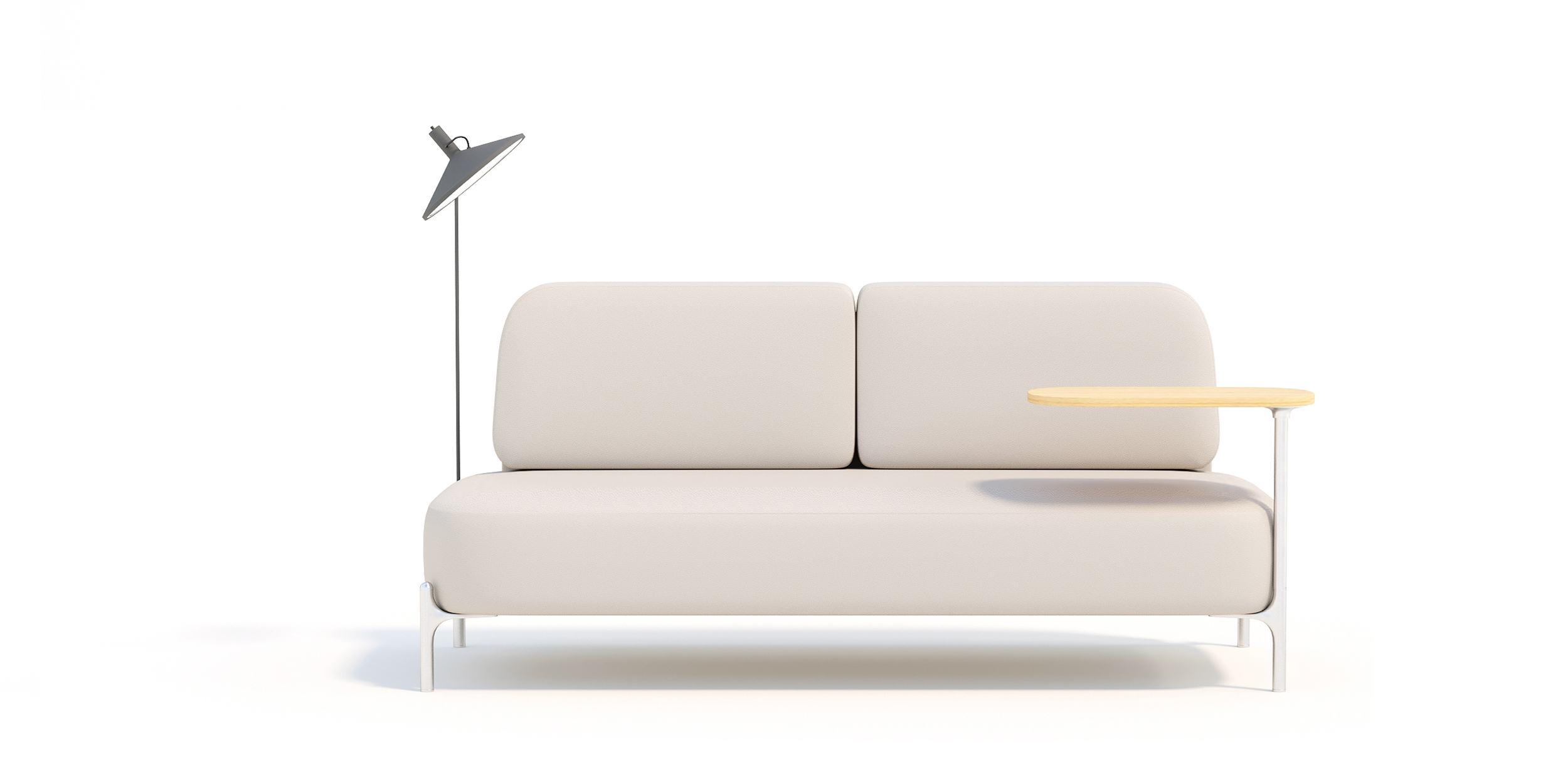 SOFA CAMA NICE COM 1 MESA E 1 LUMINARIA